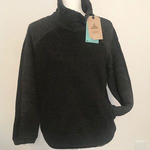PrAna Lockwood Sweater. Charcoal Size Small. NWT